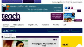 What Teachsecondary.com website looked like in 2018 (5 years ago)