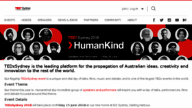 What Tedxsydney.com website looked like in 2018 (5 years ago)