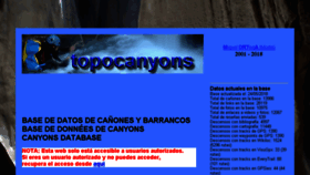 What Topocanyons.info website looked like in 2018 (5 years ago)