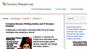 What Technical-resumes.com website looked like in 2018 (5 years ago)
