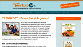 What Trennkost-24.de website looked like in 2018 (5 years ago)