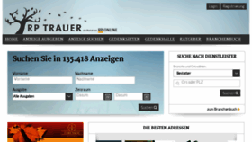 What Trauer.rp-online.de website looked like in 2018 (5 years ago)
