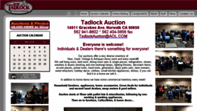 What Tadlockauction.com website looked like in 2018 (5 years ago)