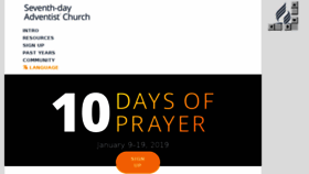 What Tendaysofprayer.org website looked like in 2018 (5 years ago)