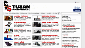 What Tusan.cz website looked like in 2018 (5 years ago)
