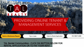 What Talrental.com website looked like in 2018 (5 years ago)