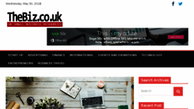 What Thebiz.co.uk website looked like in 2018 (5 years ago)