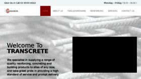 What Transcrete.com.au website looked like in 2018 (5 years ago)