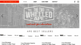 What Twowheeledape.com website looked like in 2018 (5 years ago)