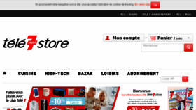 What Tele7jourstore.fr website looked like in 2018 (5 years ago)
