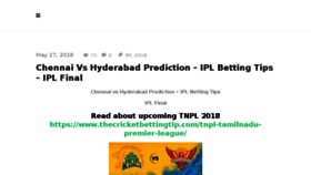 What Thecricketbettingtip.com website looked like in 2018 (5 years ago)