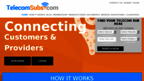 What Telecomsubs.com website looked like in 2018 (5 years ago)