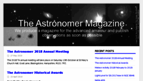 What Theastronomer.org website looked like in 2018 (5 years ago)