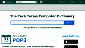 What Techterms.org website looked like in 2018 (5 years ago)