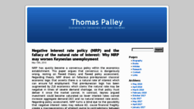 What Thomaspalley.com website looked like in 2018 (5 years ago)