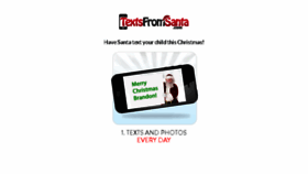 What Textsfromsanta.com website looked like in 2018 (5 years ago)