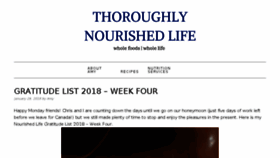 What Thoroughlynourishedlife.com website looked like in 2018 (5 years ago)