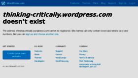 What Thinking-critically.com website looked like in 2018 (5 years ago)