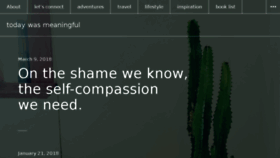What Todaywasmeaningful.wordpress.com website looked like in 2018 (6 years ago)