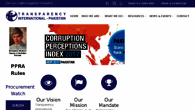 What Transparency.org.pk website looked like in 2018 (5 years ago)