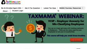 What Taxmama.com website looked like in 2018 (5 years ago)
