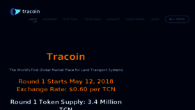What Tracoin.co website looked like in 2018 (5 years ago)