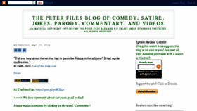 What Thepeterfiles.blogspot.com website looked like in 2018 (5 years ago)