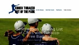 What Tobaccofreebaseball.org website looked like in 2018 (5 years ago)