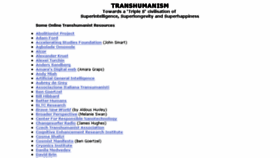 What Transhumanist.com website looked like in 2018 (5 years ago)