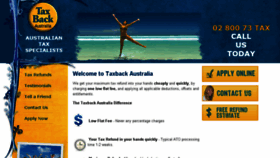 What Taxbackaustralia.com.au website looked like in 2018 (5 years ago)