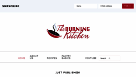 What Theburningkitchen.com website looked like in 2018 (5 years ago)