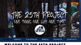 What The25thproject.org website looked like in 2018 (5 years ago)