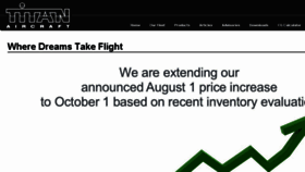 What Titanaircraft.com website looked like in 2018 (5 years ago)