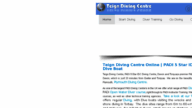 What Teigndivingcentre.co.uk website looked like in 2018 (5 years ago)