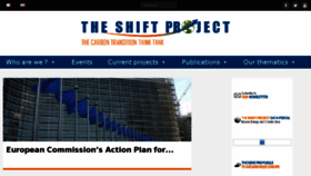 What Theshiftproject.org website looked like in 2018 (5 years ago)