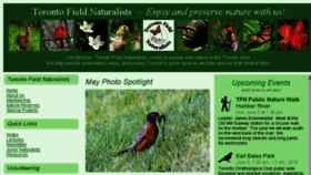 What Torontofieldnaturalists.org website looked like in 2018 (5 years ago)