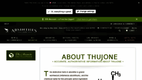 What Thujone.info website looked like in 2018 (5 years ago)