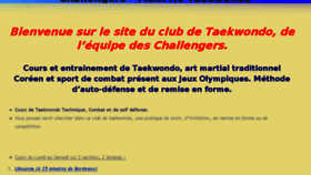 What Taekwondo-club.fr website looked like in 2018 (5 years ago)