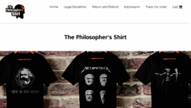 What The-philosophers-shirt.com website looked like in 2018 (5 years ago)