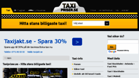 What Taxipriser.se website looked like in 2018 (5 years ago)