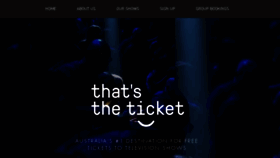 What Thatstheticket.com.au website looked like in 2018 (5 years ago)