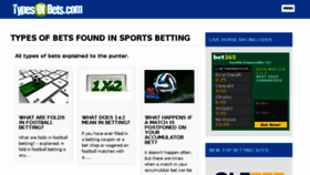 What Typesofbets.com website looked like in 2018 (5 years ago)