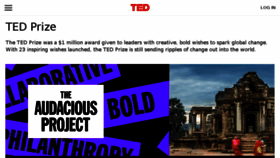 What Tedprize.org website looked like in 2018 (5 years ago)