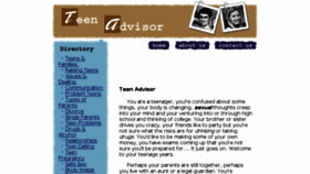 What Teensadvisor.com website looked like in 2018 (5 years ago)