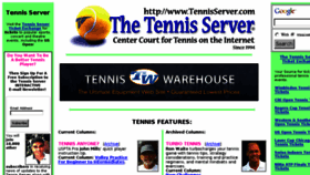 What Tennisserver.com website looked like in 2018 (5 years ago)