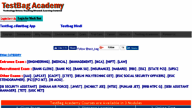 What Testbagacademy.com website looked like in 2018 (5 years ago)