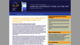 What The-acap.org website looked like in 2018 (7 years ago)