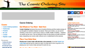 What Thecosmicorderingsite.com website looked like in 2018 (5 years ago)