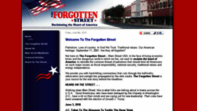 What Theforgottenstreet.com website looked like in 2018 (5 years ago)