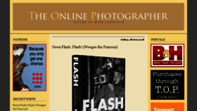 What Theonlinephotographer.com website looked like in 2018 (5 years ago)